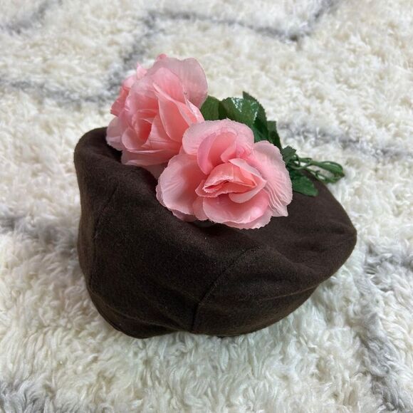 Scala Brown Beret hat with wool - Picture 5 of 8